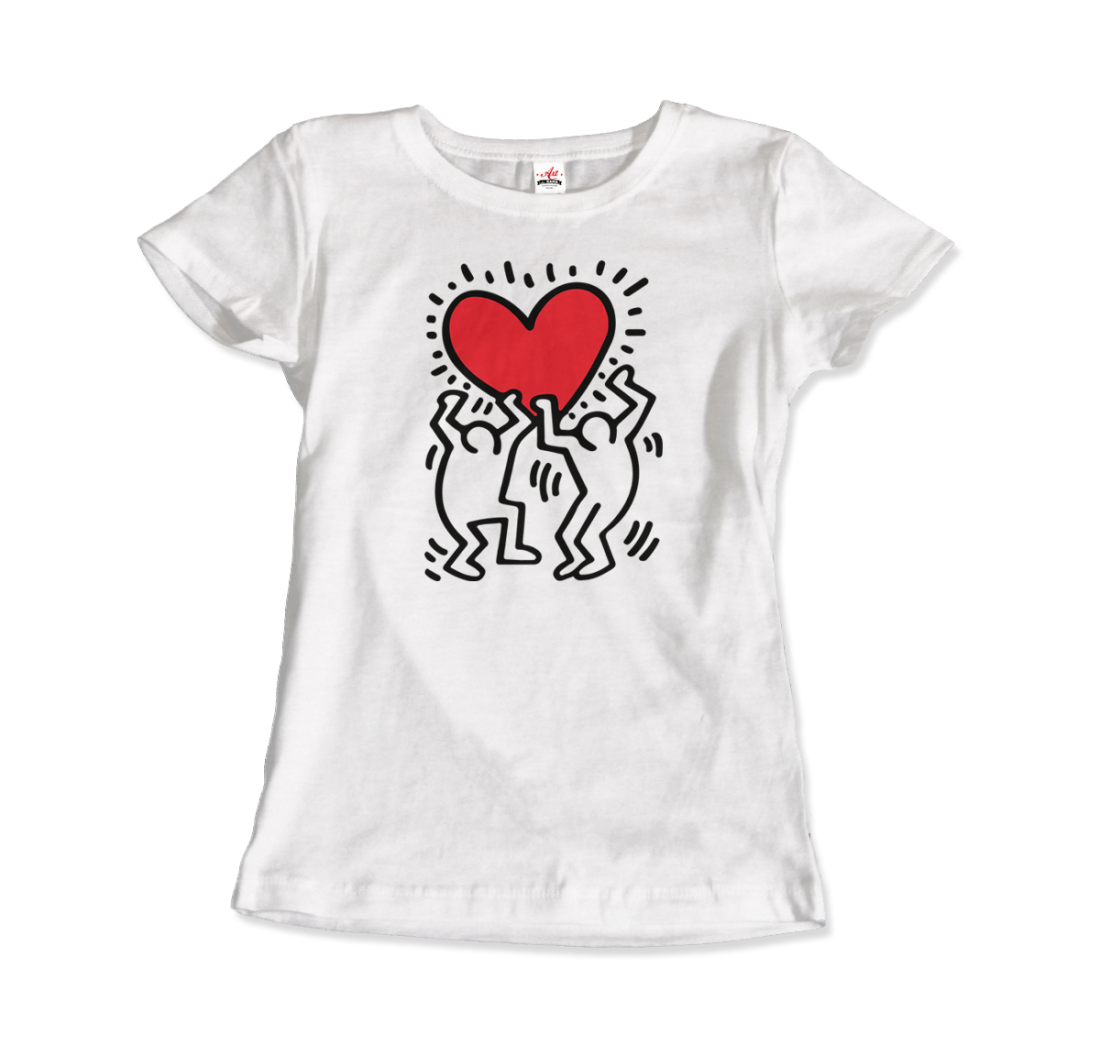 Men Holding Heart icon, street art t-shirt by Art-O-Rama Shop
