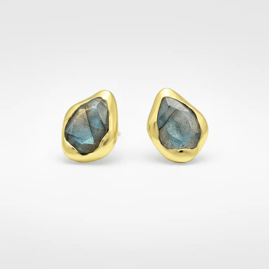 Earrings Iris - Sterling Silver Labradorite Teardrop Earrings by La Moda Me