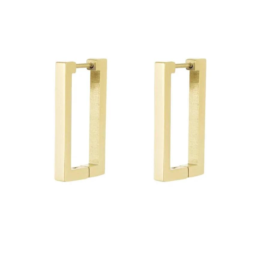 Earrings Mia - Gold Plated Geometric Modern Earrings by La Moda Me