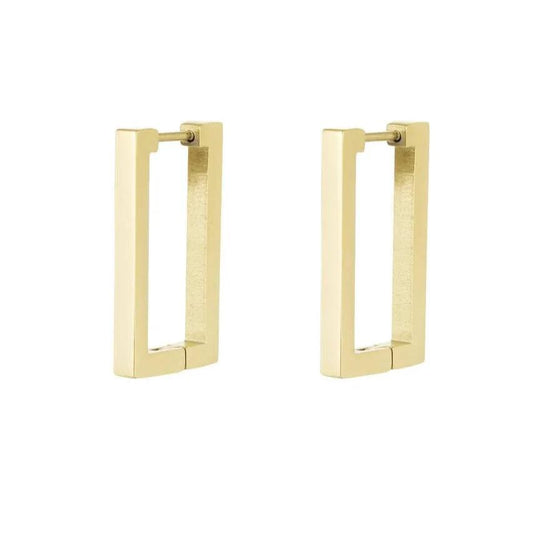 Earrings Mia - Gold Plated Geometric Modern Earrings by La Moda Me