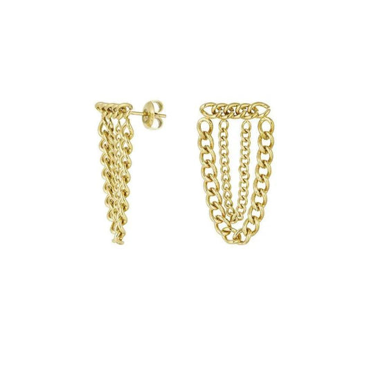 Earrings Romy - Gold Plated Elegant Earrings by La Moda Me