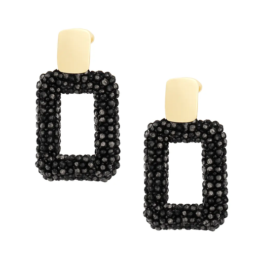 Earrings Stella - Gold Plated Beaded Elegant Earrings by La Moda Me