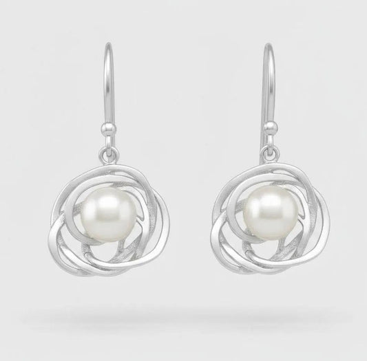 Earrings Twist - Gold Plated Twisted Design Earrings by La Moda Me