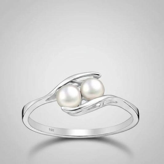 Ring Peace - Sterling Silver Minimalist Peace Symbol Ring by La Moda Me