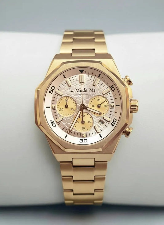 G-Euo Limited Edition Gold Tone Watch - Exclusive Luxury by La Moda Me