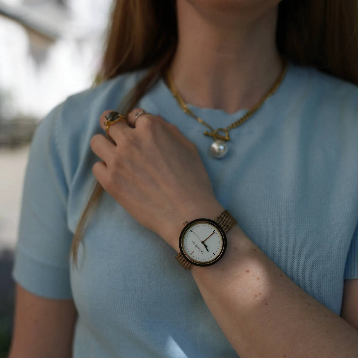Watch Lumin Rosegold - Eco-Friendly Minimalist Round Timepiece by La Moda Me