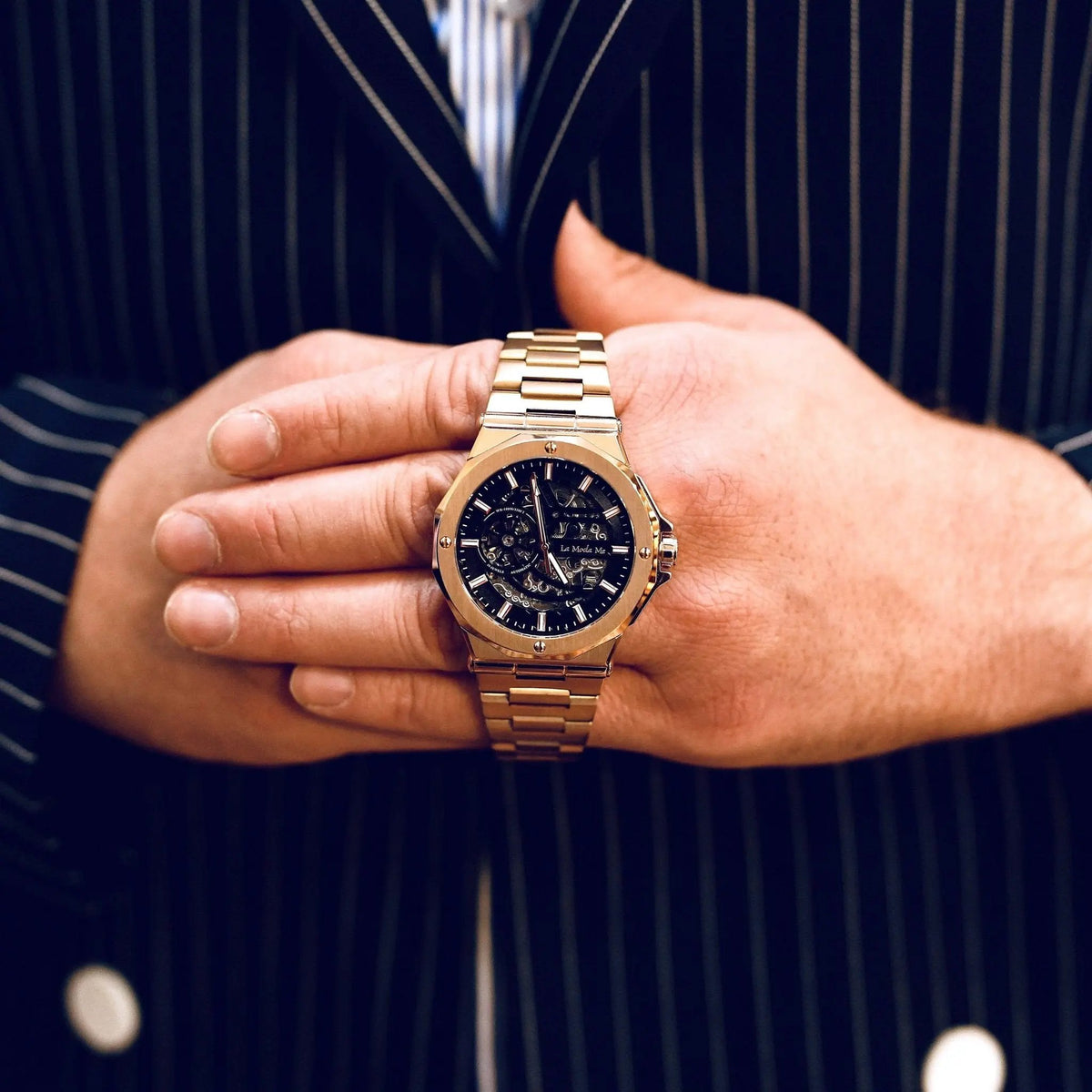 Rubros Jewel Gold Watch - Luxury Gold Timepiece by La Moda Me