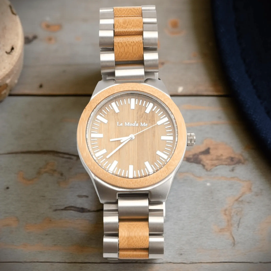 Watch Ember - Eco-Friendly Gold Oak Wooden Timepiece by La Moda Me