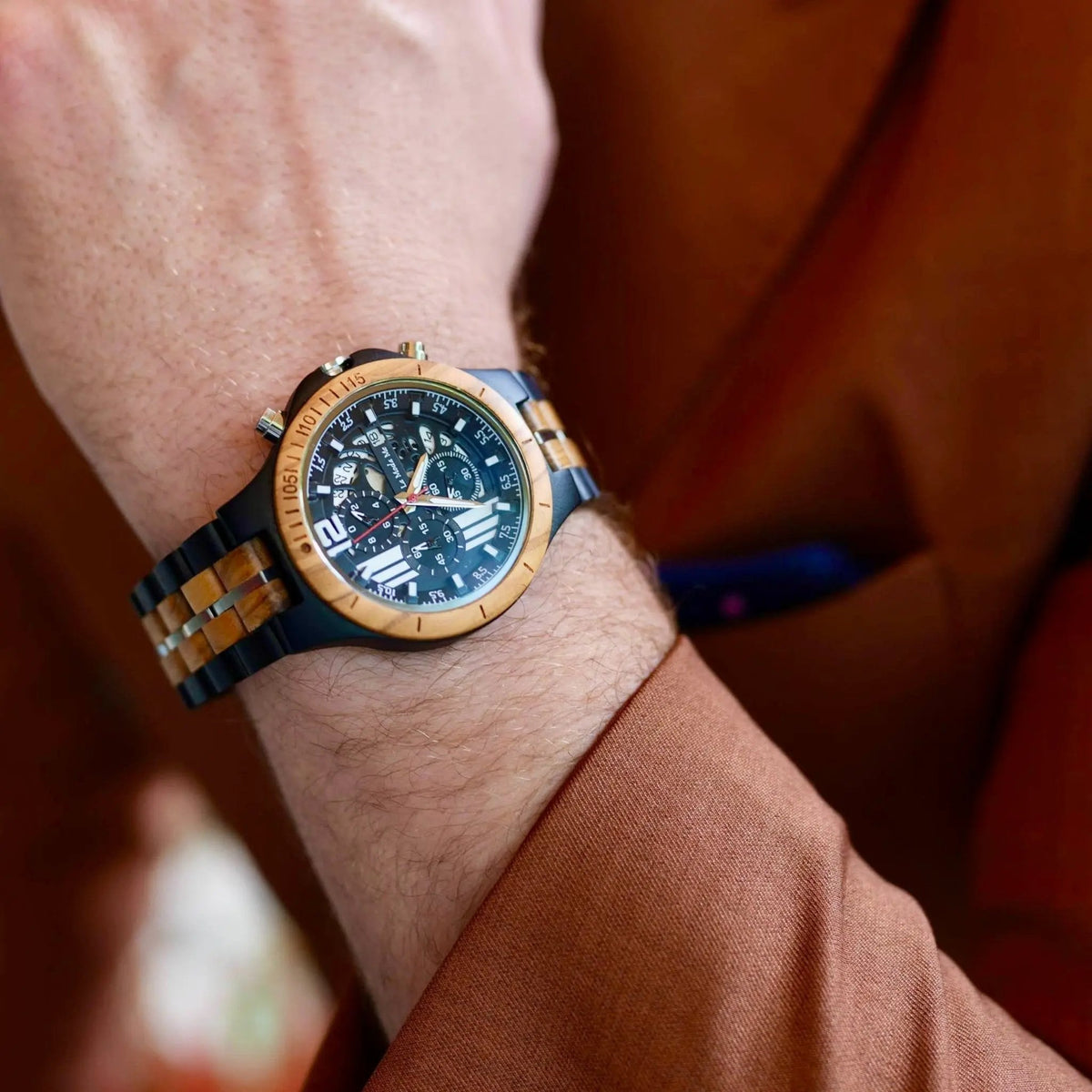 Watch Templer Knight Zebrawood - Eco-Friendly Wooden Timepiece by La Moda Me