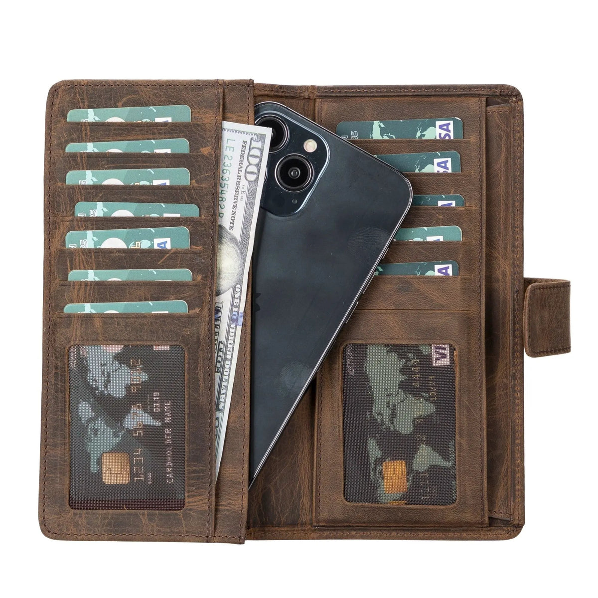 Lander Leather Phone Wallet and Multiple Card Holder for Women by TORONATA