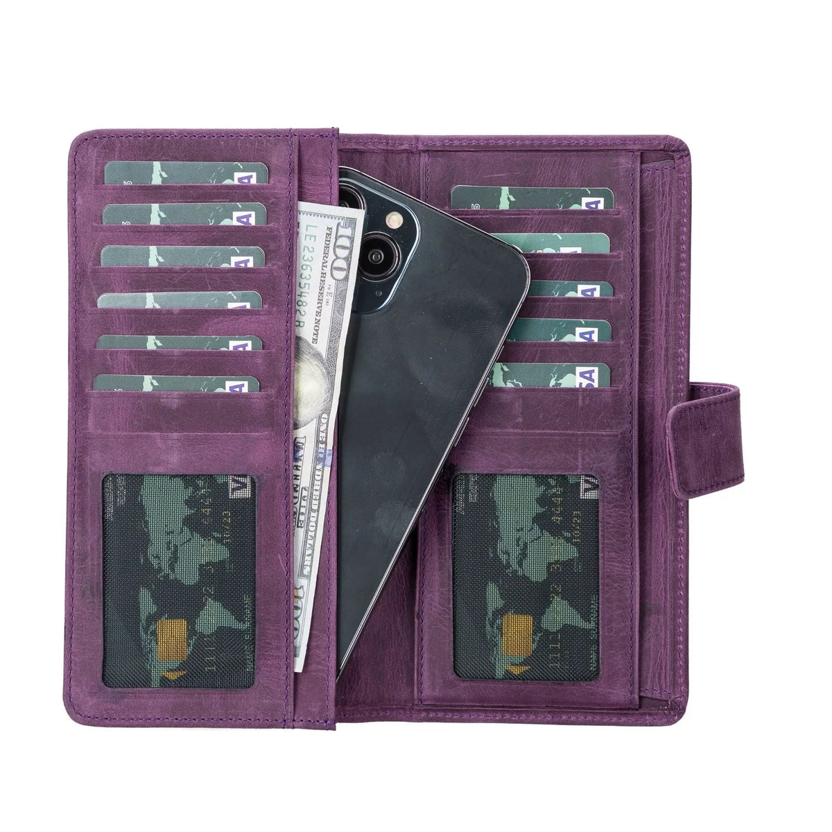 Lander Leather Phone Wallet and Multiple Card Holder for Women by TORONATA