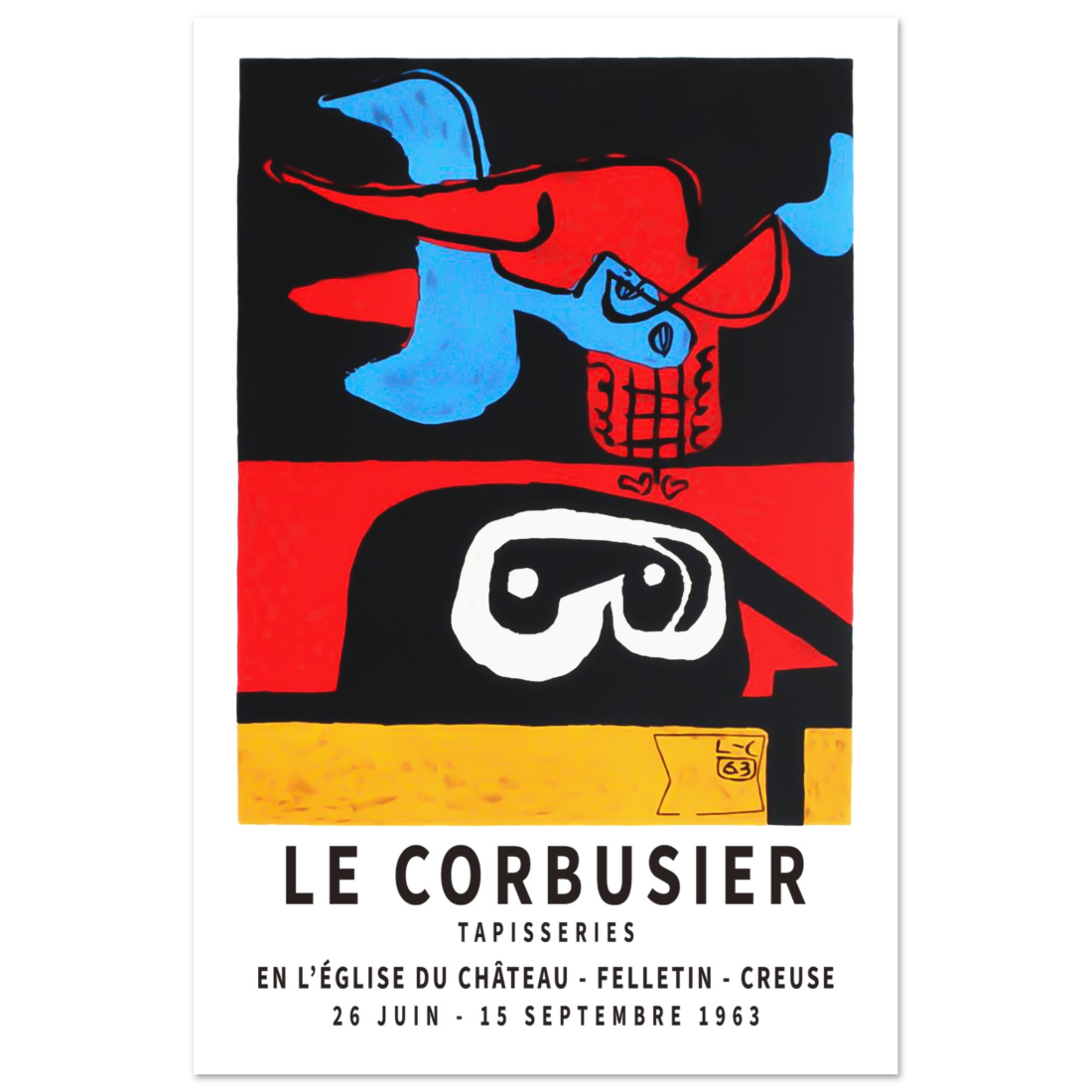 Le Corbusier 1963 exhibition artwork poster by Art-O-Rama Shop