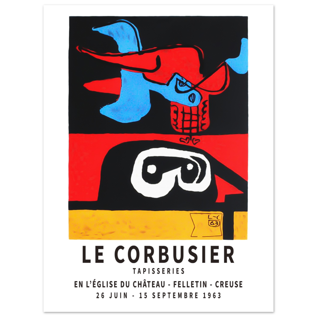 Le Corbusier 1963 exhibition artwork poster by Art-O-Rama Shop