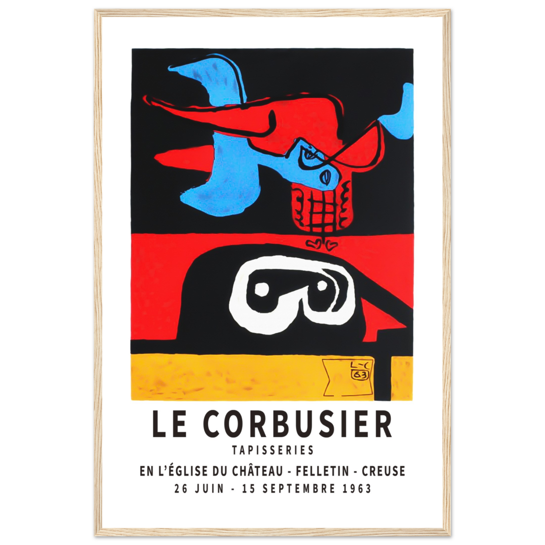Le Corbusier 1963 exhibition artwork poster by Art-O-Rama Shop