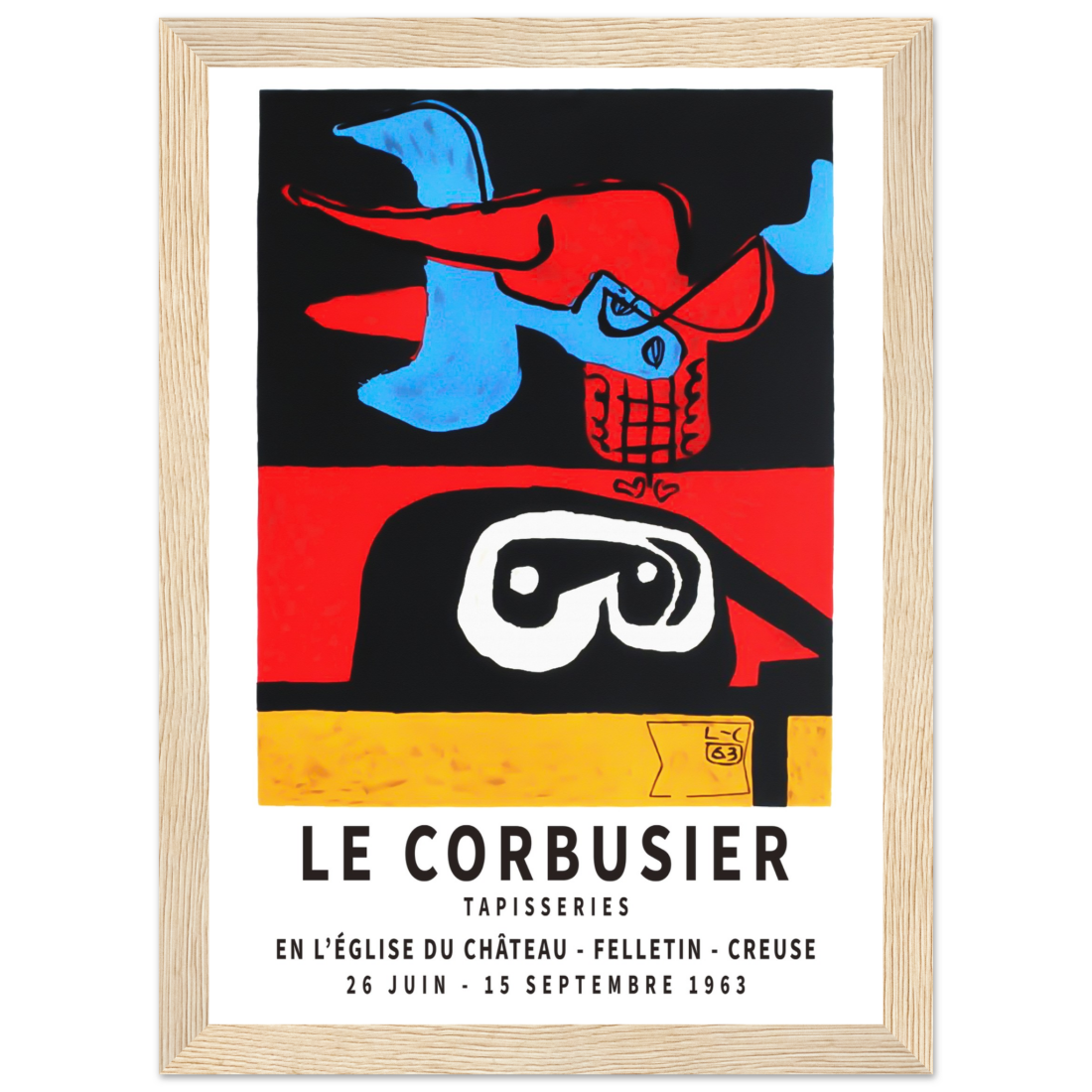 Le Corbusier 1963 exhibition artwork poster by Art-O-Rama Shop