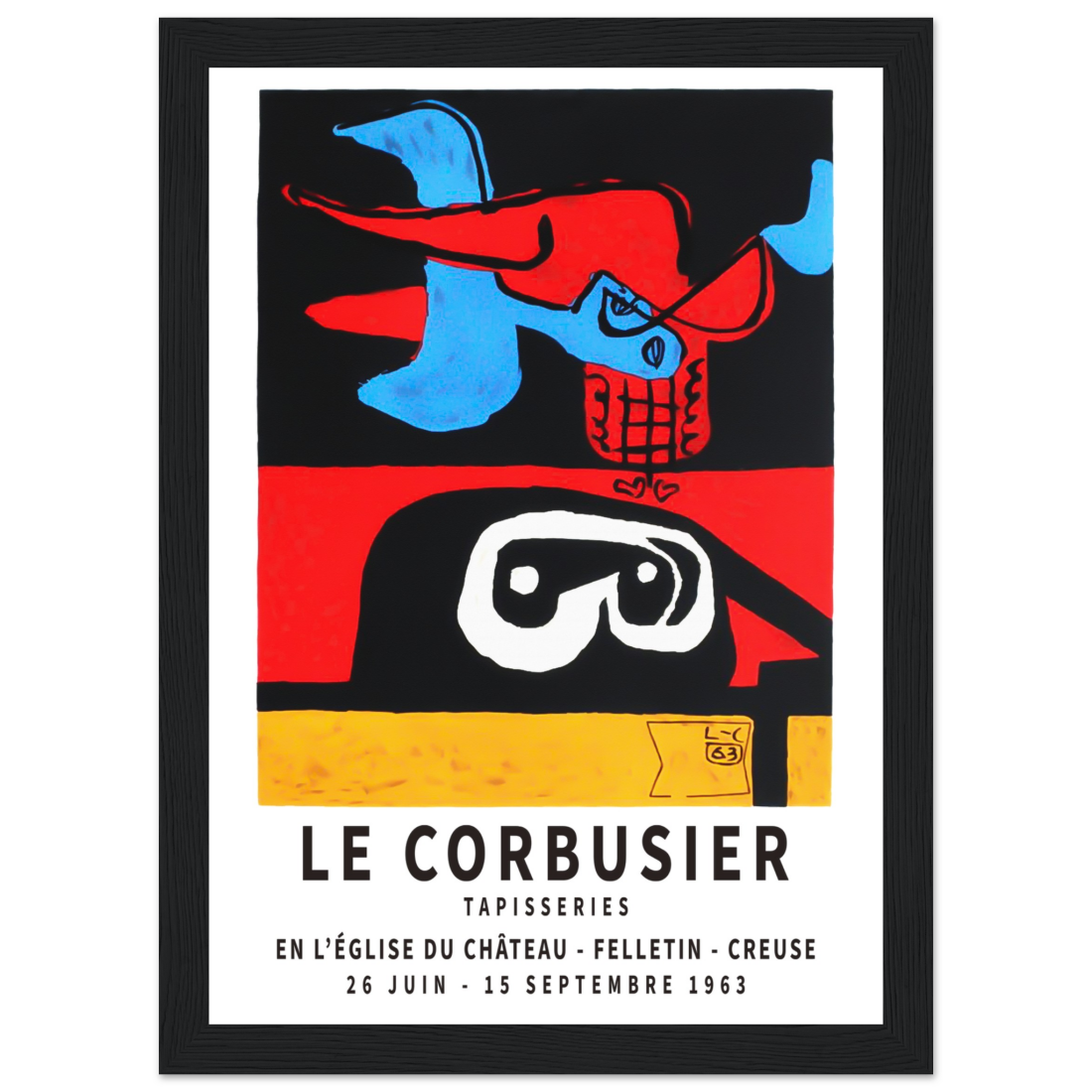 Le Corbusier 1963 exhibition artwork poster by Art-O-Rama Shop