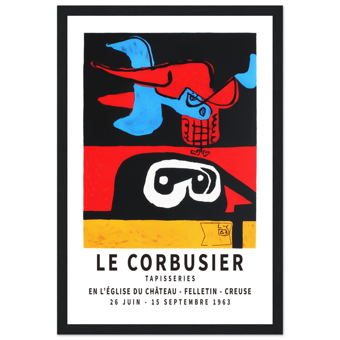 Le Corbusier 1963 exhibition artwork poster by Art-O-Rama Shop