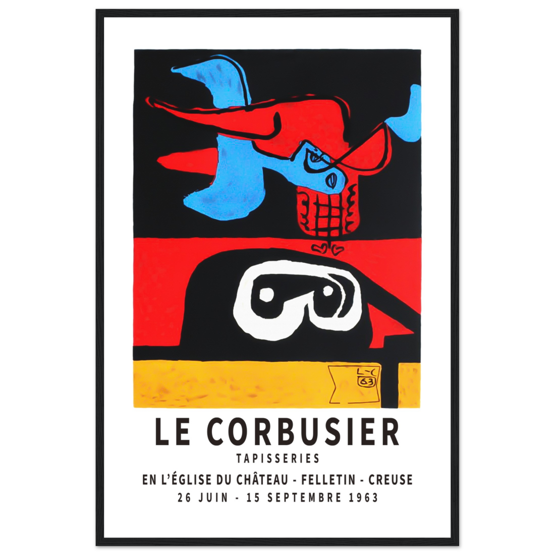 Le Corbusier 1963 exhibition artwork poster by Art-O-Rama Shop