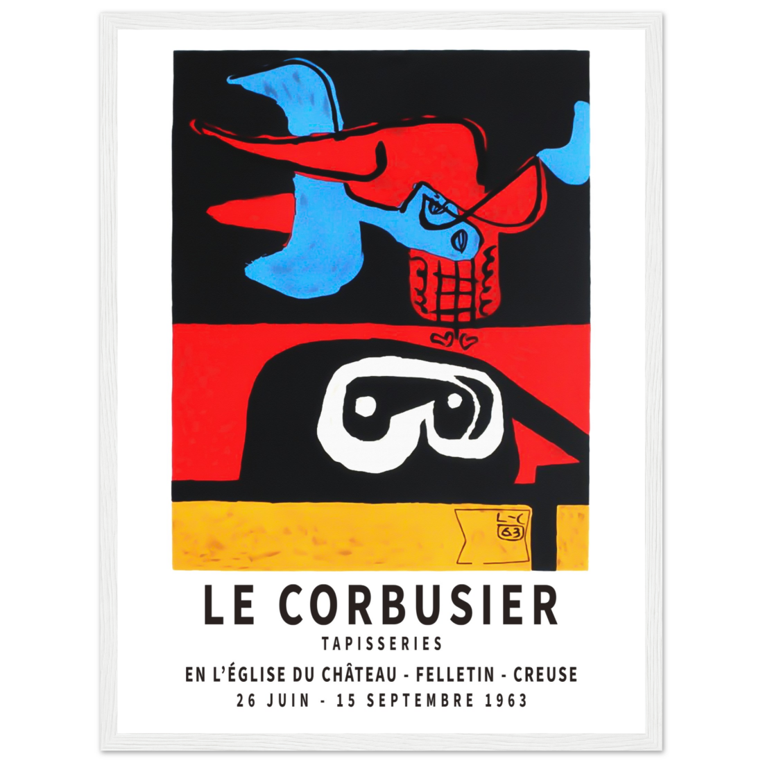 Le Corbusier 1963 exhibition artwork poster by Art-O-Rama Shop