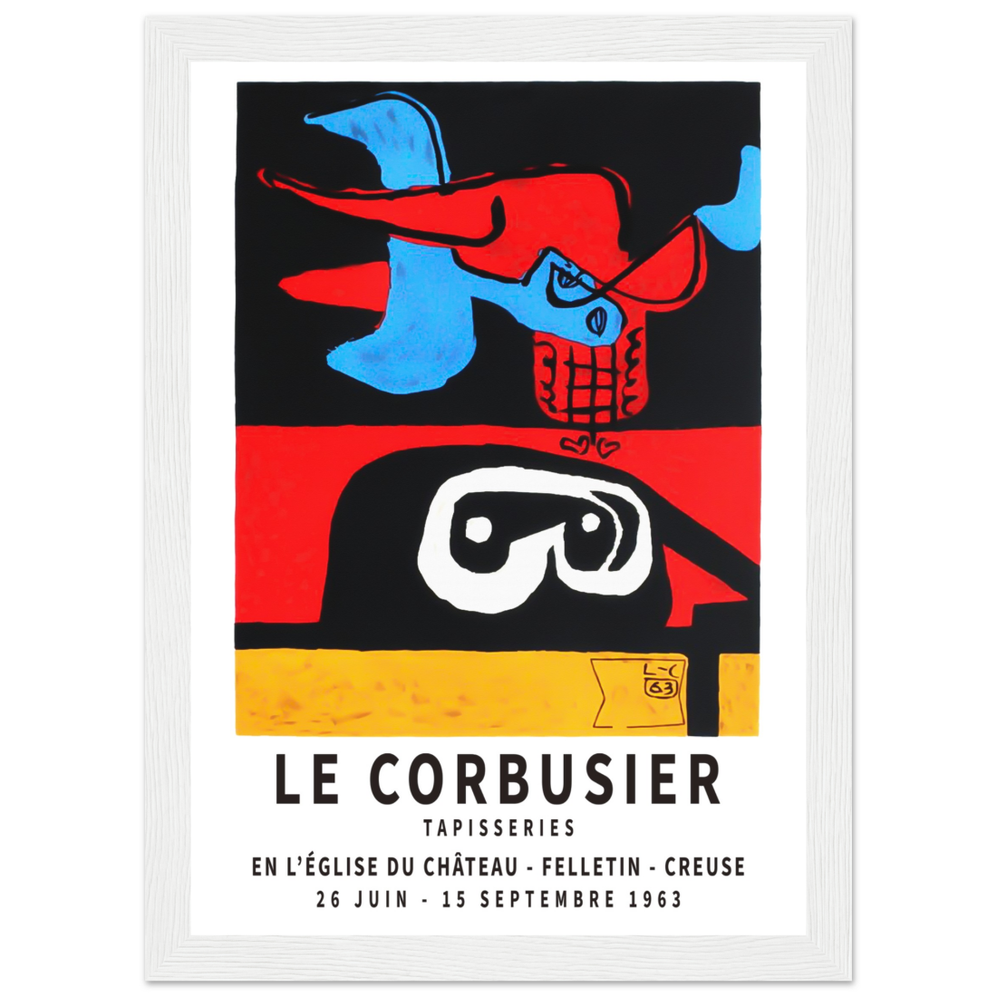 Le Corbusier 1963 exhibition artwork poster by Art-O-Rama Shop