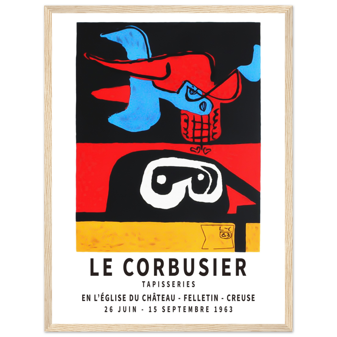 Le Corbusier 1963 exhibition artwork poster by Art-O-Rama Shop