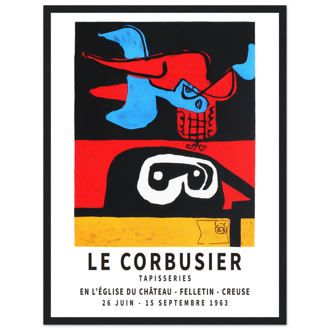 Le Corbusier 1963 exhibition artwork poster by Art-O-Rama Shop