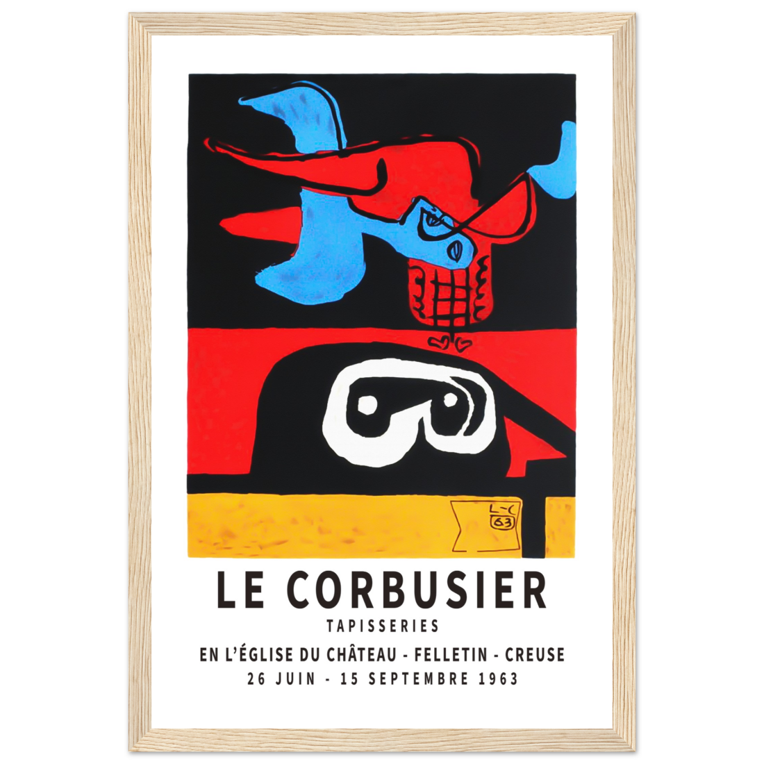Le Corbusier 1963 exhibition artwork poster by Art-O-Rama Shop