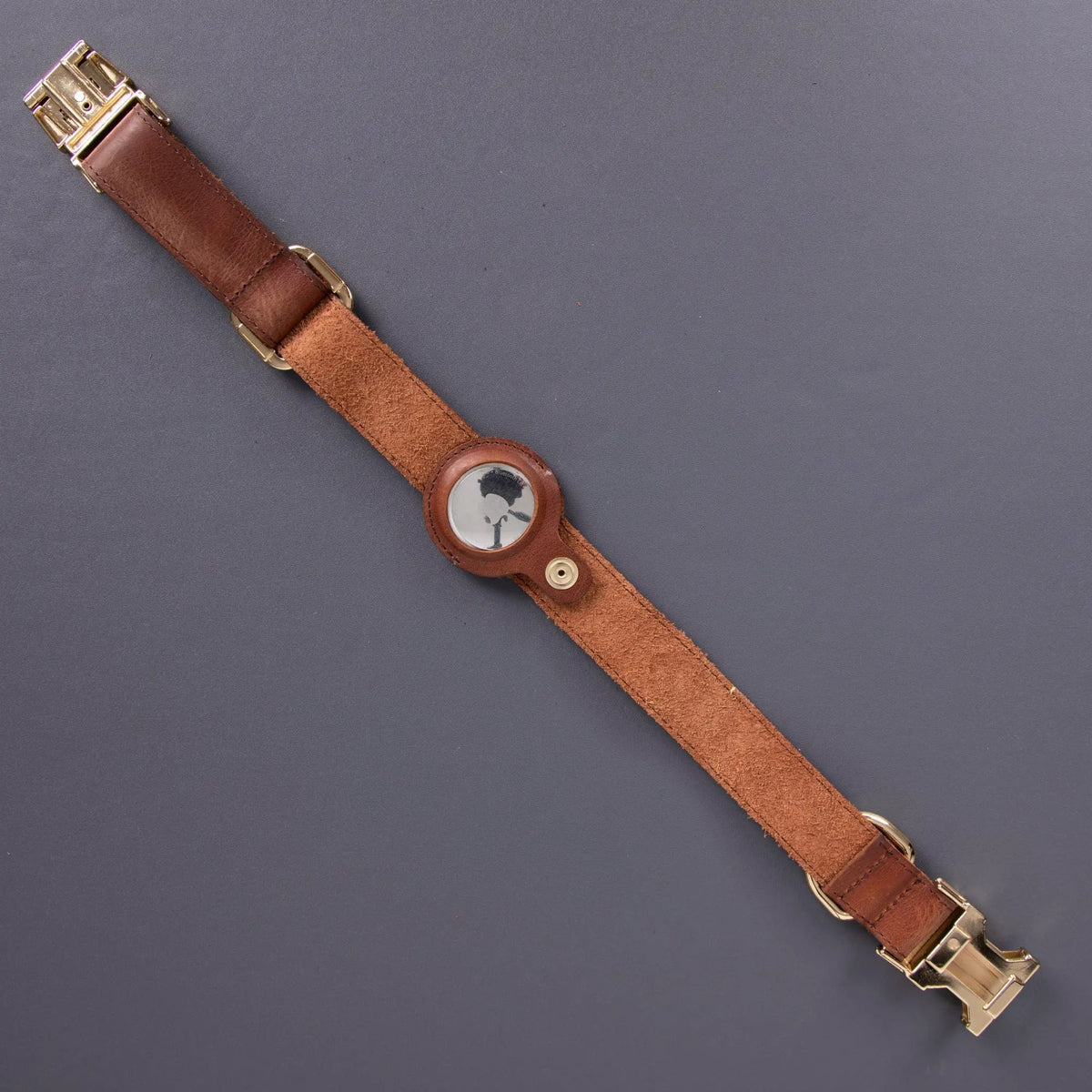 Charlotte Handcrafted Calfskin Leather Dog Collar - Compatible with AirTag by TORONATA
