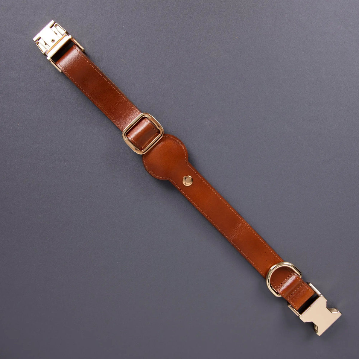 Charlotte Handcrafted Calfskin Leather Dog Collar - Compatible with AirTag by TORONATA