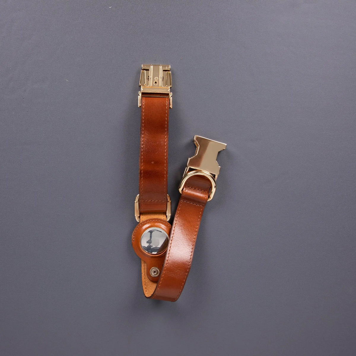 Charlotte Handcrafted Calfskin Leather Dog Collar - Compatible with AirTag by TORONATA