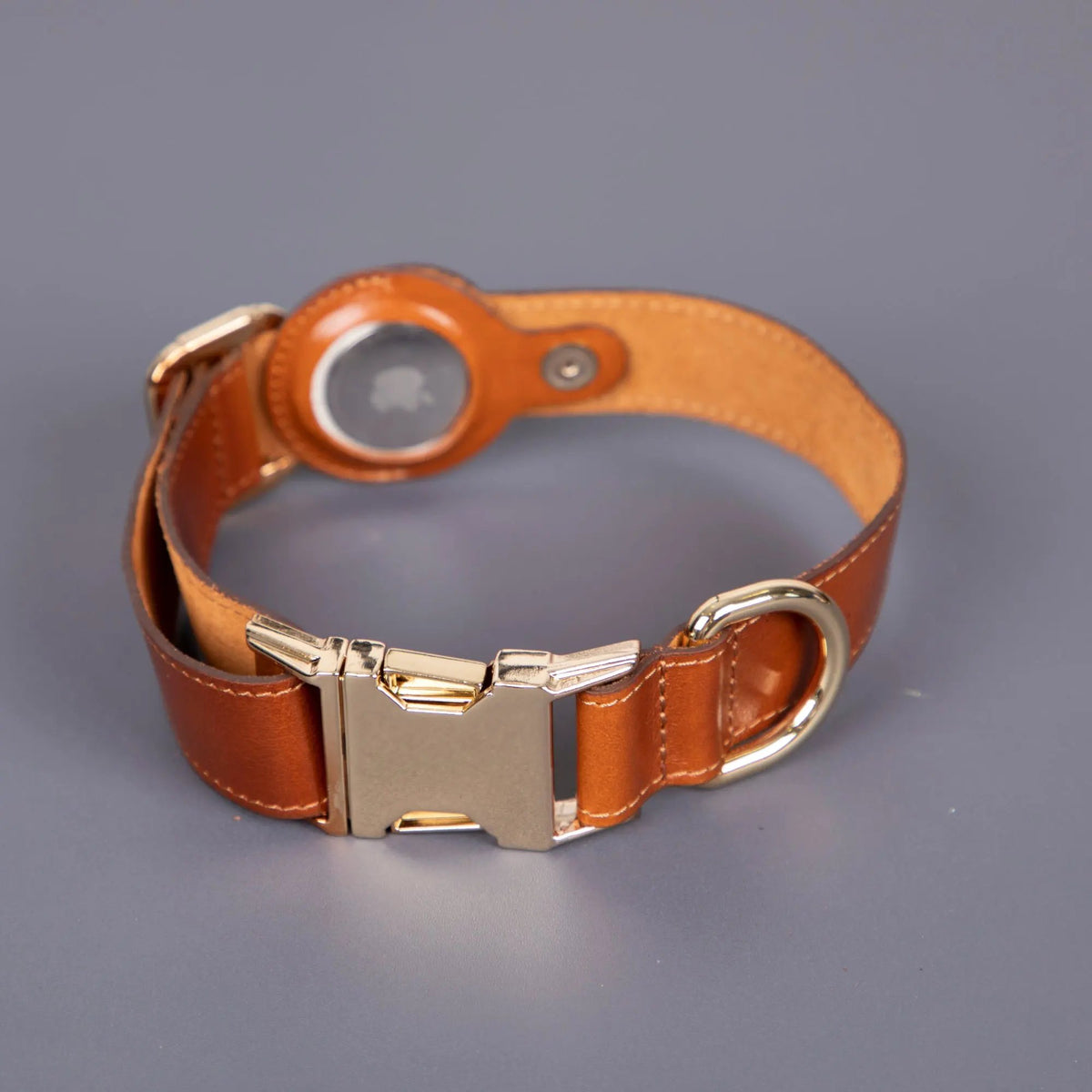 Charlotte Handcrafted Calfskin Leather Dog Collar - Compatible with AirTag by TORONATA