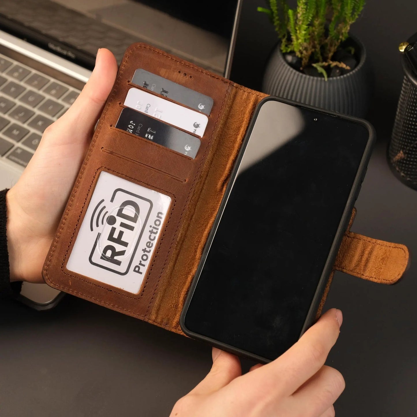 Leather Samsung Galaxy S25 Plus Wallet Case | Buffalo by TORONATA