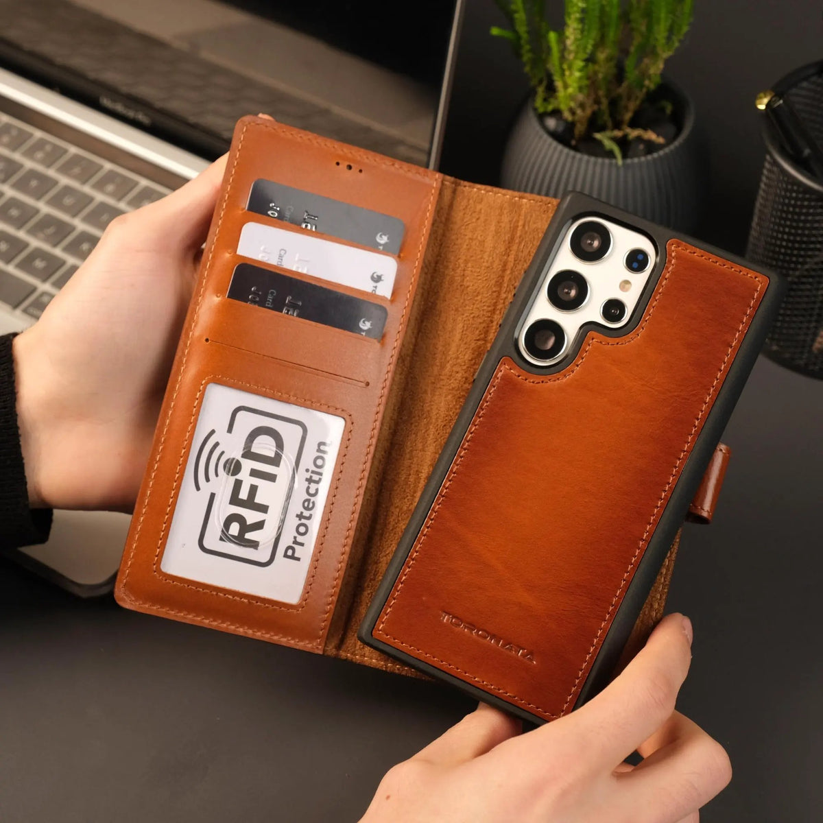 Leather Samsung Galaxy S25 Ultra Wallet Case | Buffalo by TORONATA