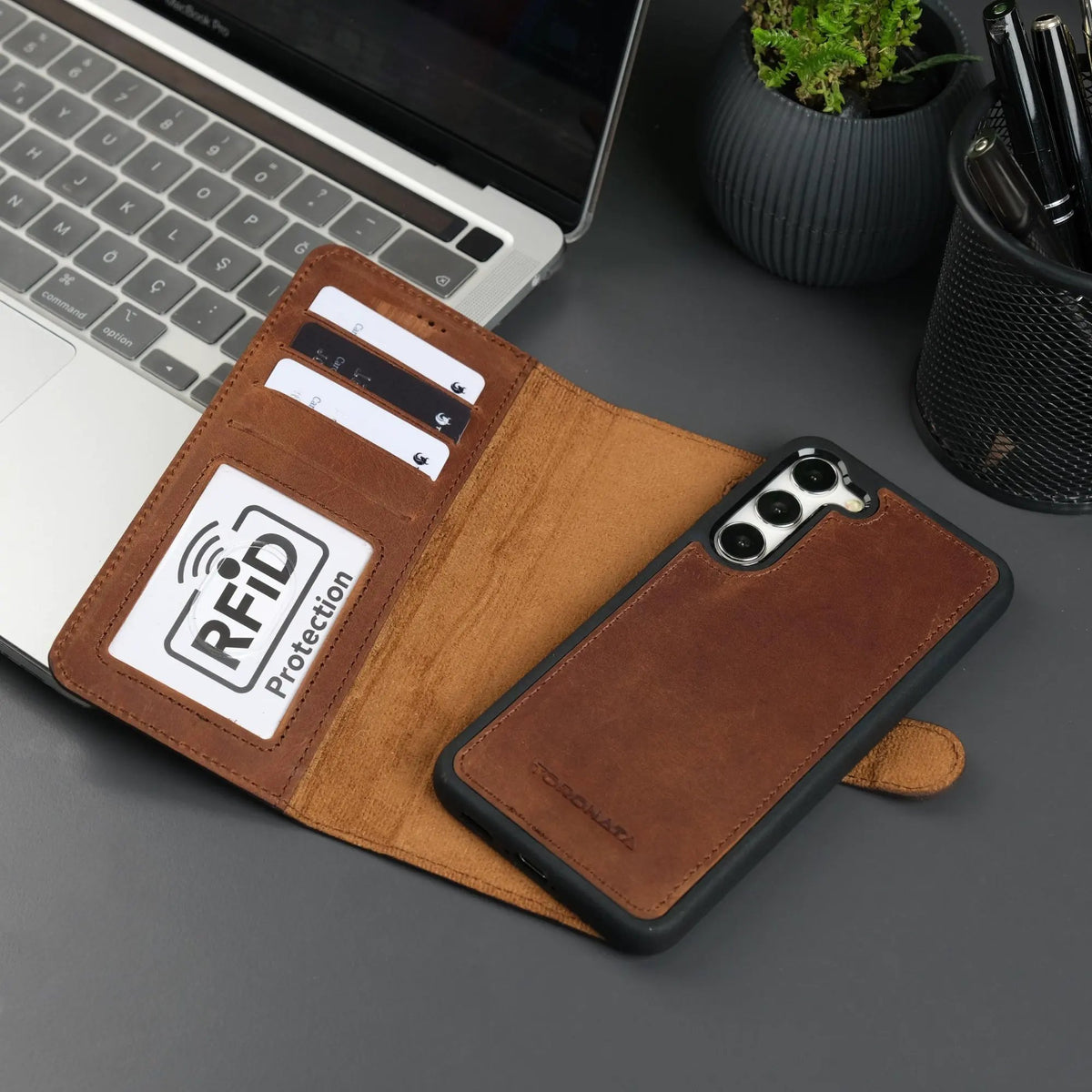 Leather Samsung Galaxy S25 Wallet Case | Buffalo by TORONATA