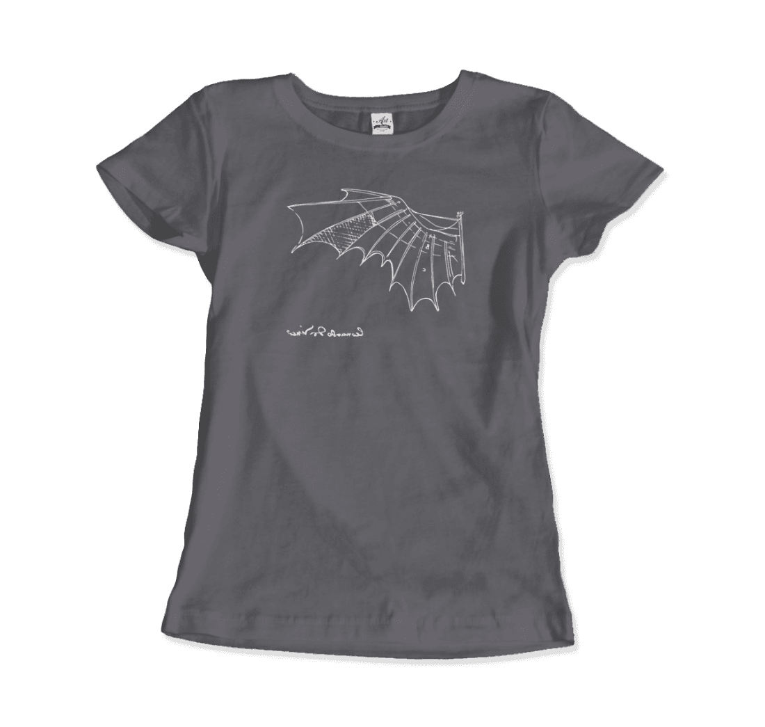 Leonardo Da Vinci, Glider Sketch artwork t-shirt by Art-O-Rama Shop