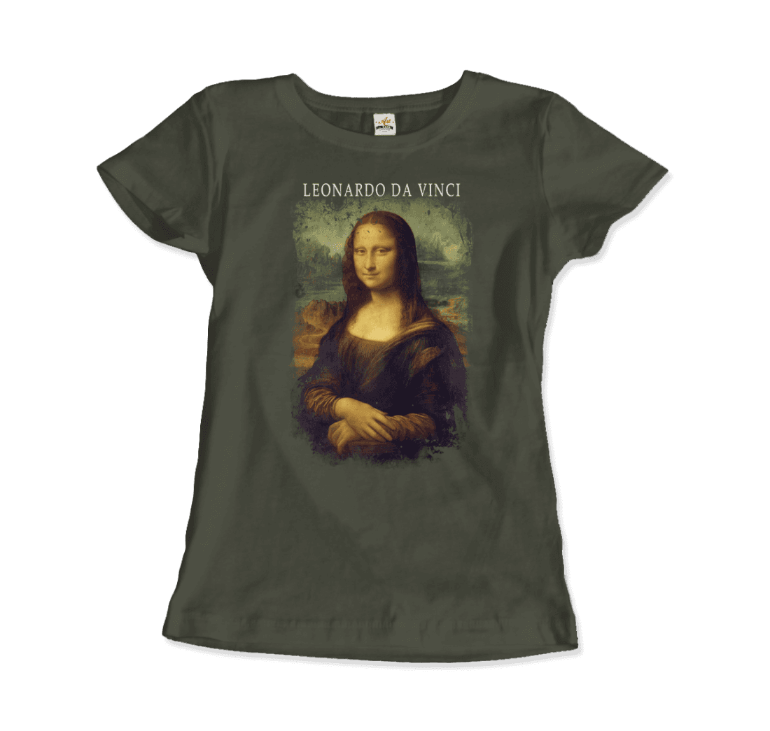 Leonardo Da Vinci, Mona Lisa, 1503~1519 artwork t-shirt by Art-O-Rama Shop