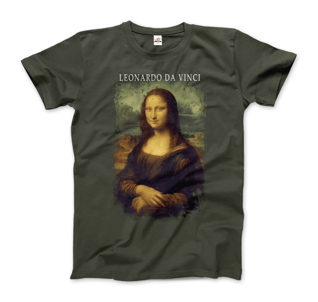 Leonardo Da Vinci, Mona Lisa, 1503~1519 artwork t-shirt by Art-O-Rama Shop