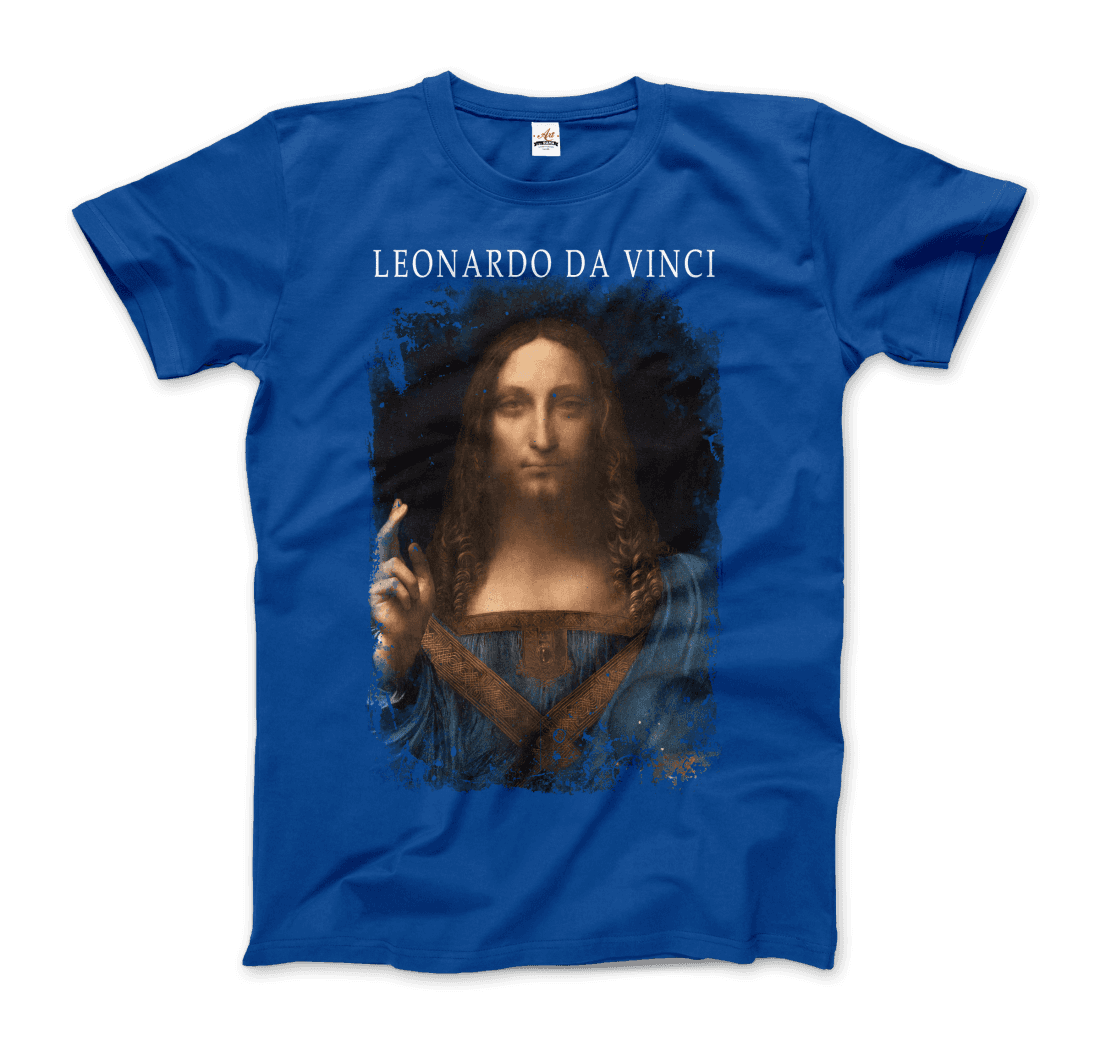 Leonardo Da Vinci, Salvator Mundi, 1499~1510 artwork t-shirt by Art-O-Rama Shop