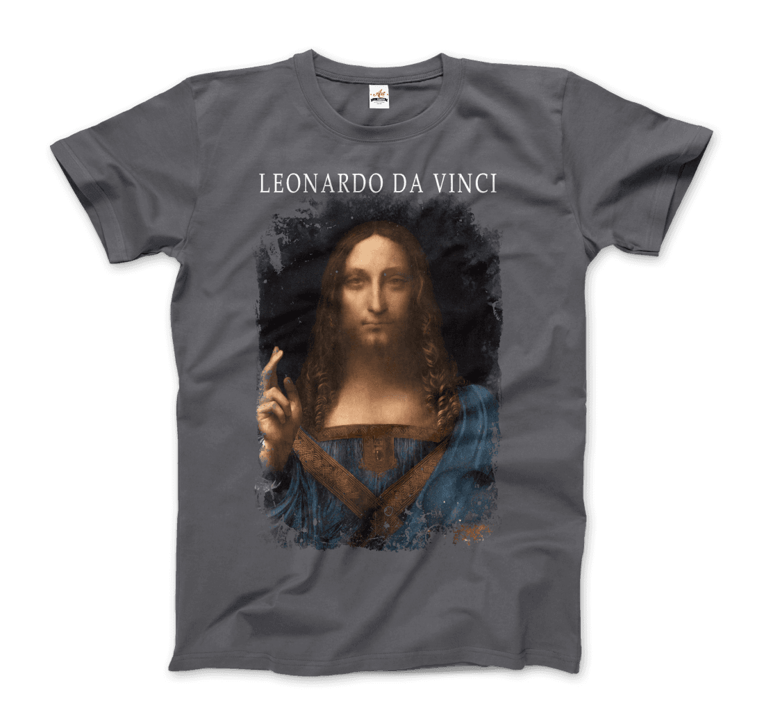 Leonardo Da Vinci, Salvator Mundi, 1499~1510 artwork t-shirt by Art-O-Rama Shop