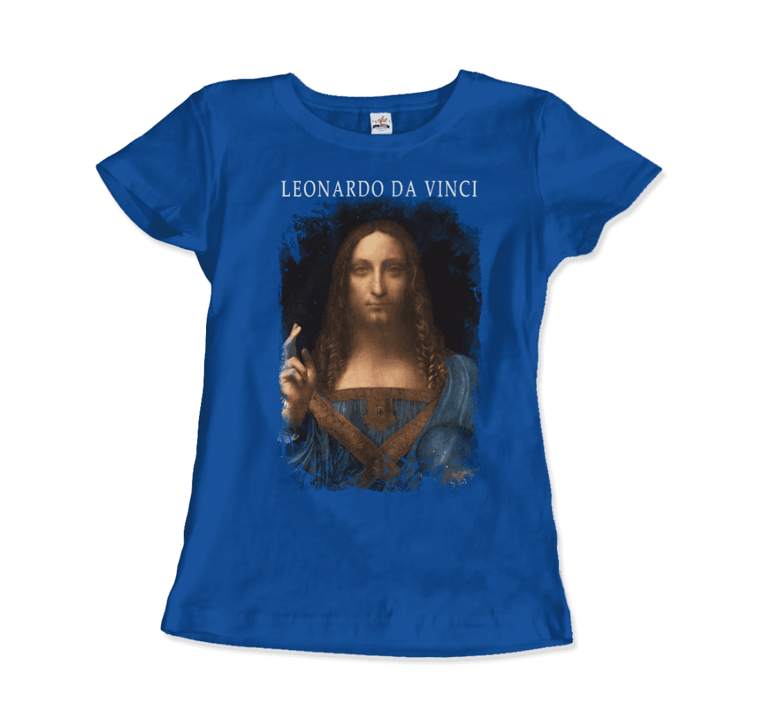 Leonardo Da Vinci, Salvator Mundi, 1499~1510 artwork t-shirt by Art-O-Rama Shop