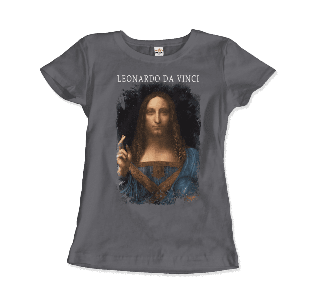 Leonardo Da Vinci, Salvator Mundi, 1499~1510 artwork t-shirt by Art-O-Rama Shop