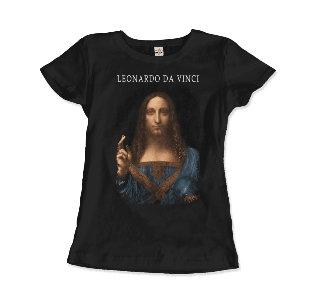 Leonardo Da Vinci, Salvator Mundi, 1499~1510 artwork t-shirt by Art-O-Rama Shop