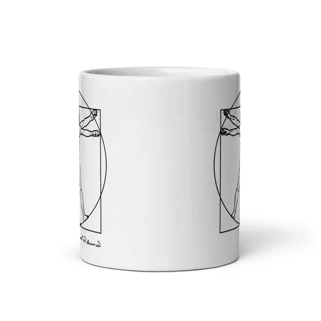 Leonardo Da Vinci, Vitruvian Man Sketch Mug by Art-O-Rama Shop