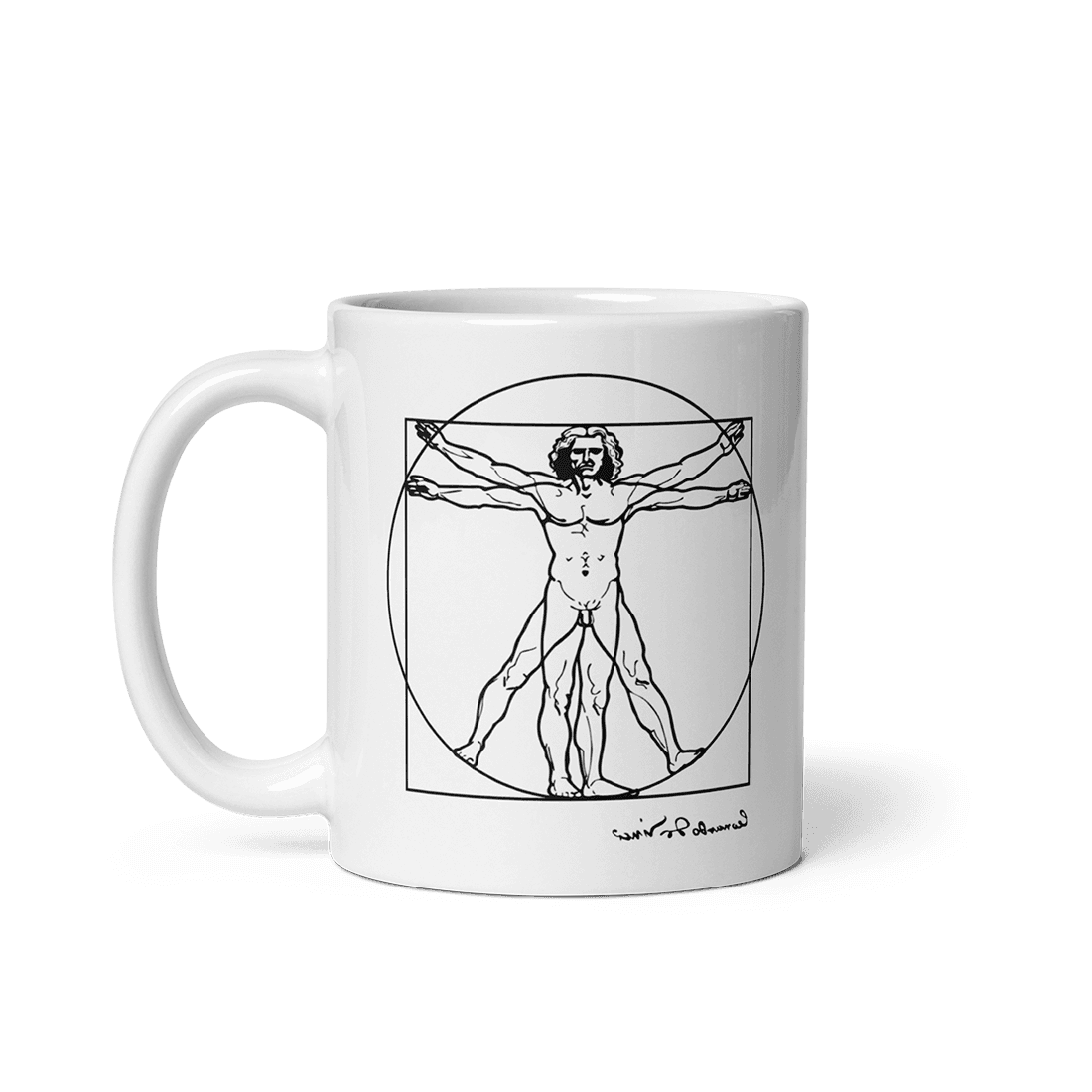 Leonardo Da Vinci, Vitruvian Man Sketch Mug by Art-O-Rama Shop