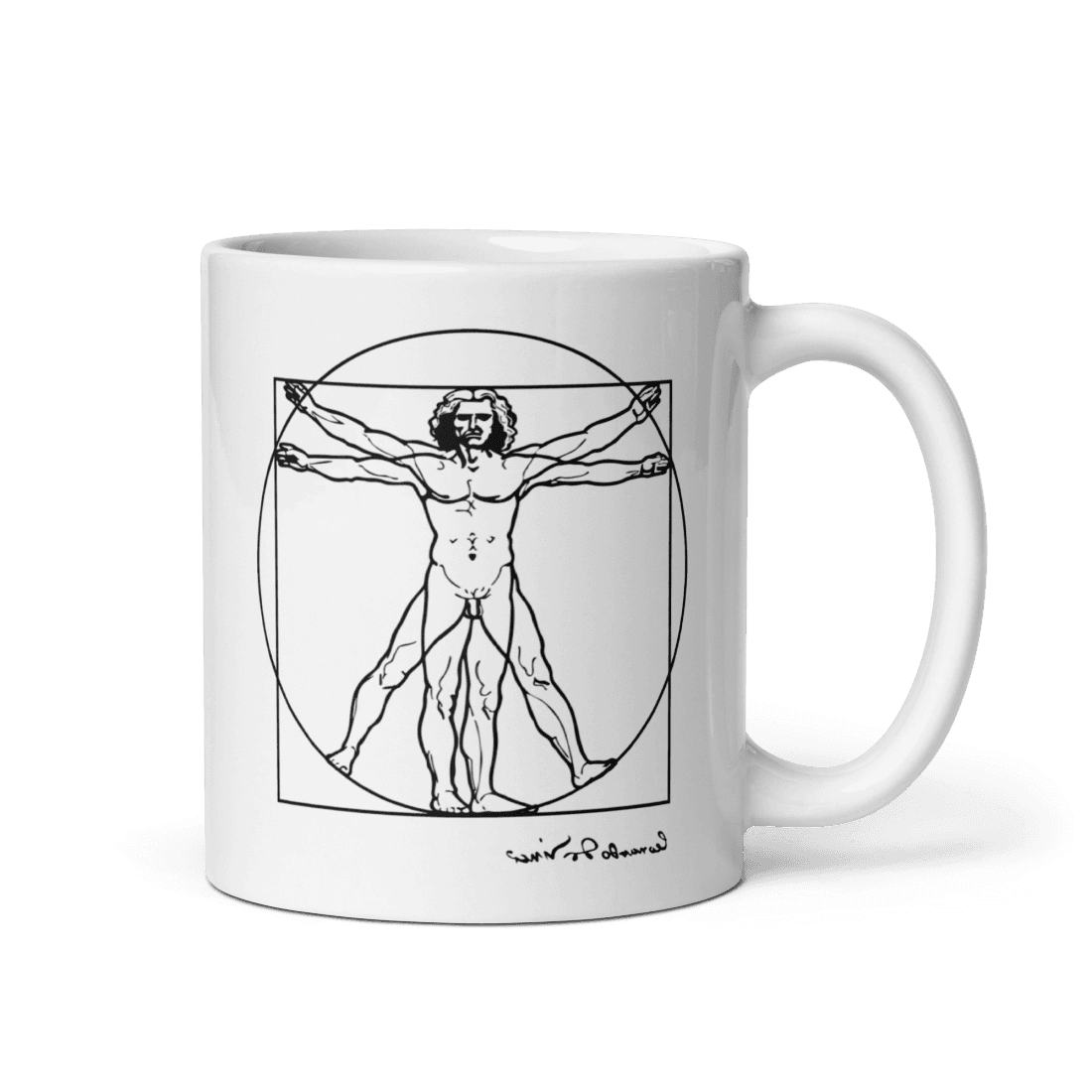 Leonardo Da Vinci, Vitruvian Man Sketch Mug by Art-O-Rama Shop