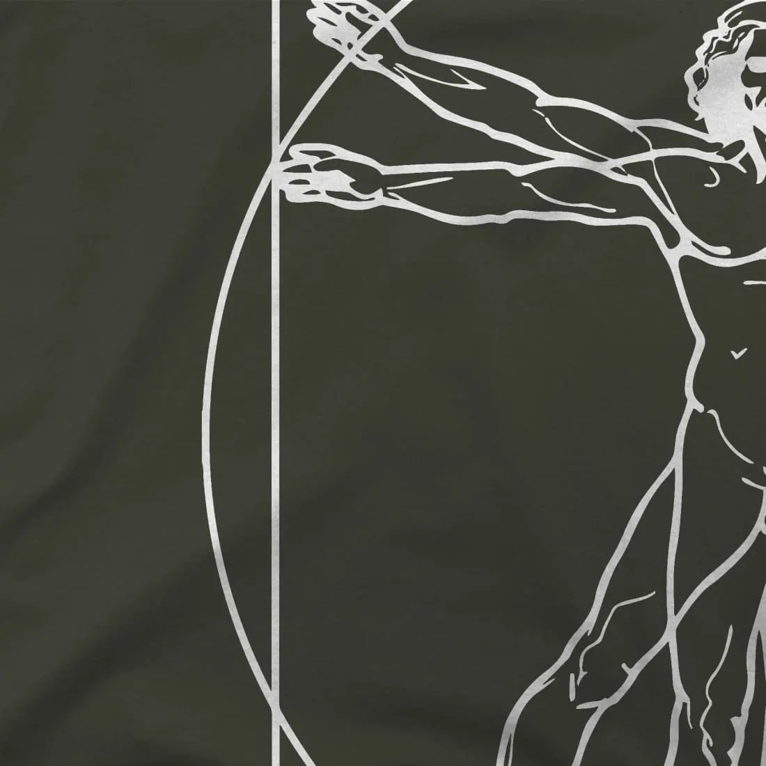 Leonardo Da Vinci, Vitruvian Man Sketch t-shirt by Art-O-Rama Shop