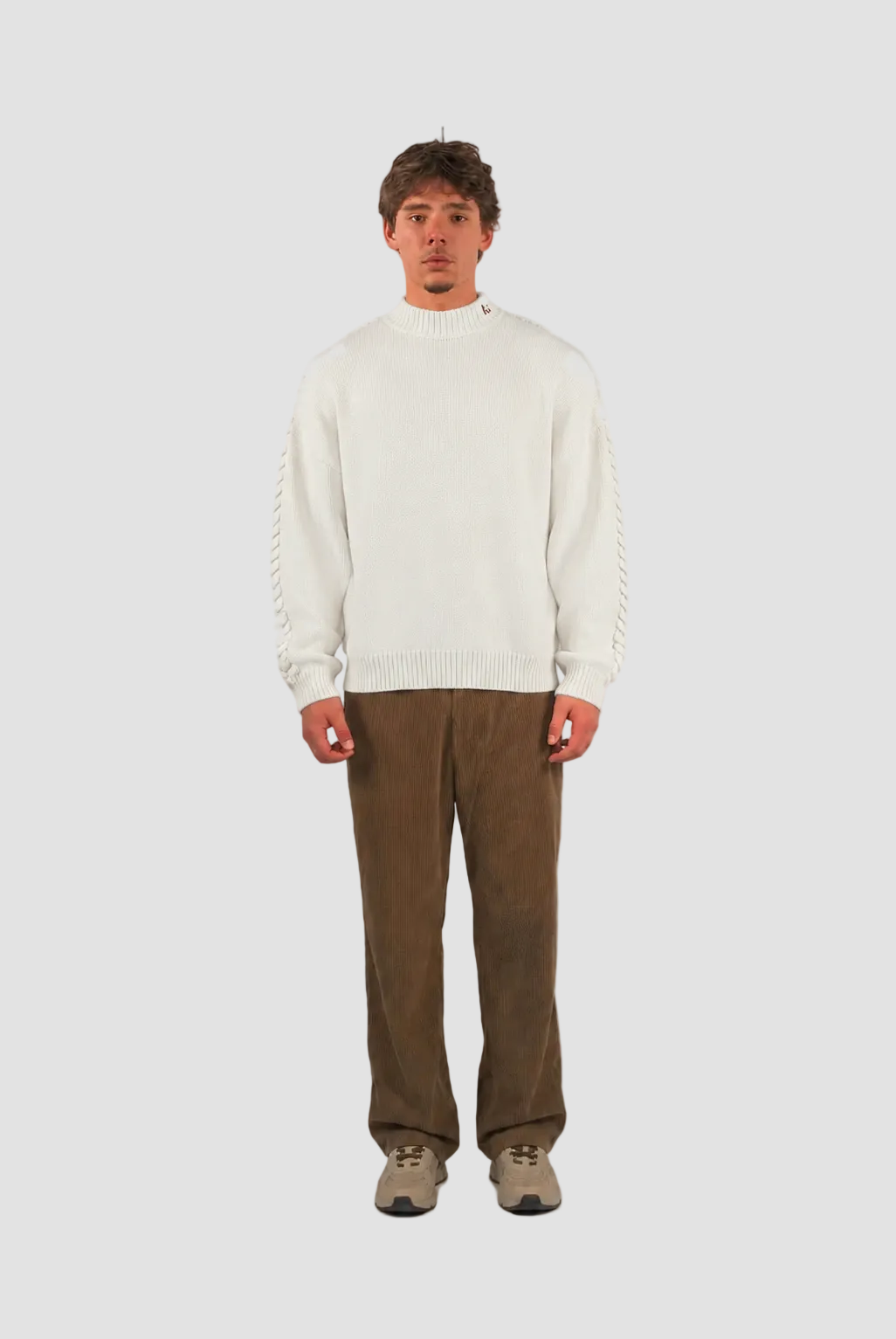 Braided Knit Sweater by Hideout