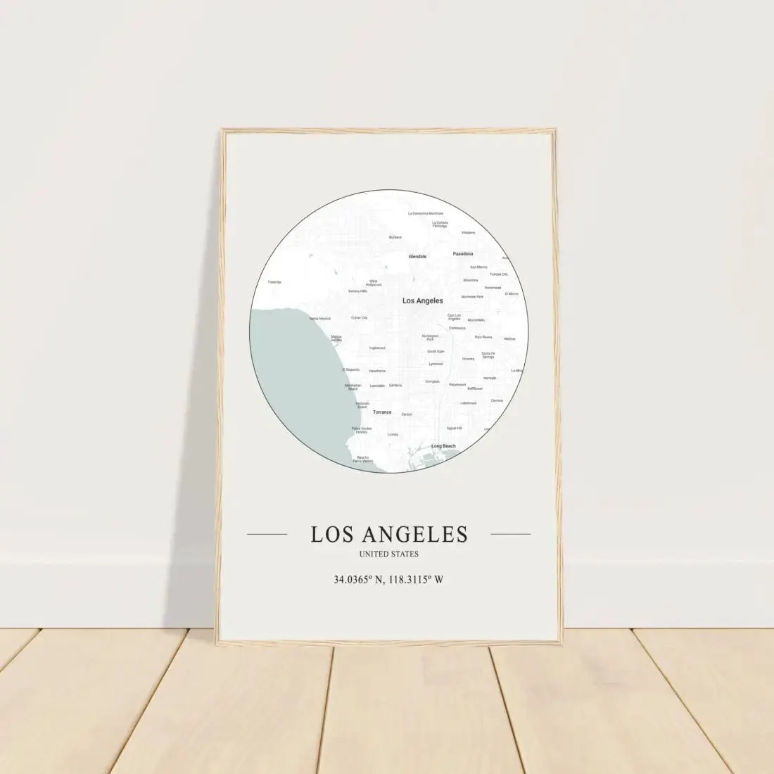 Los Angeles, United States minimalist map poster by Art-O-Rama Shop