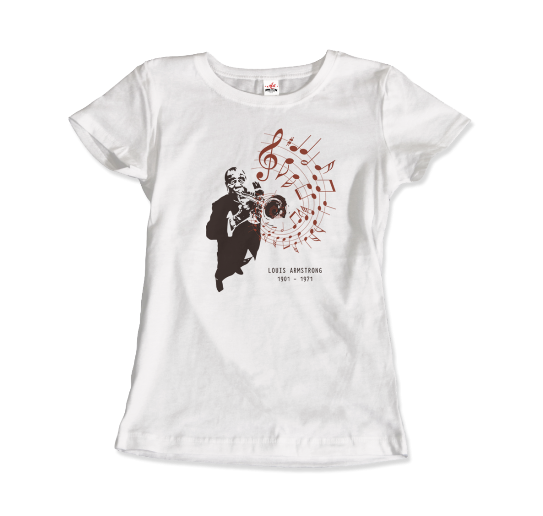 Louis Armstrong (Satchmo) Playing Trumpet t-shirt by Art-O-Rama Shop