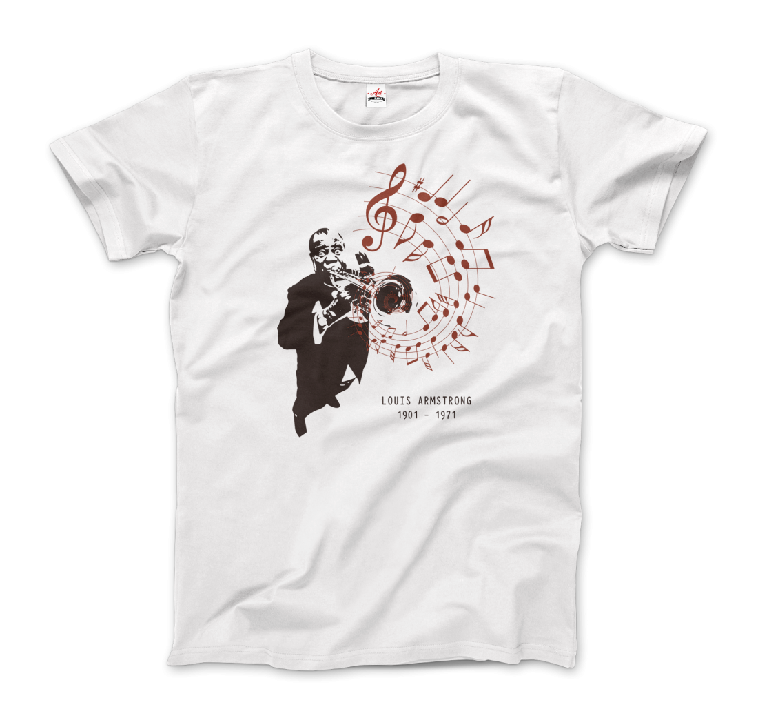 Louis Armstrong (Satchmo) Playing Trumpet t-shirt by Art-O-Rama Shop